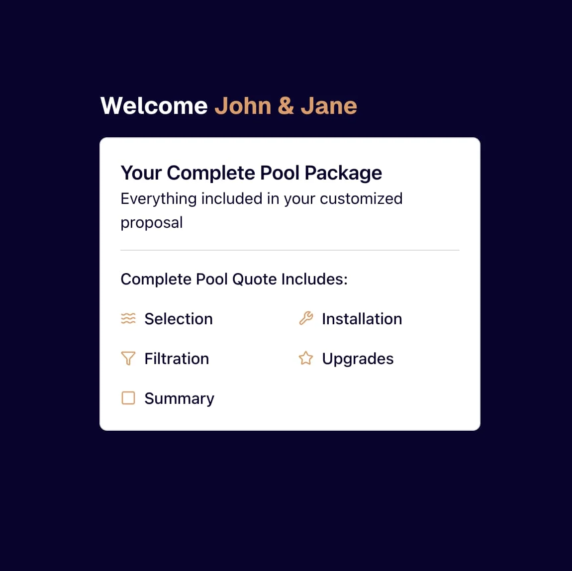 Receive Your Tailored Quote